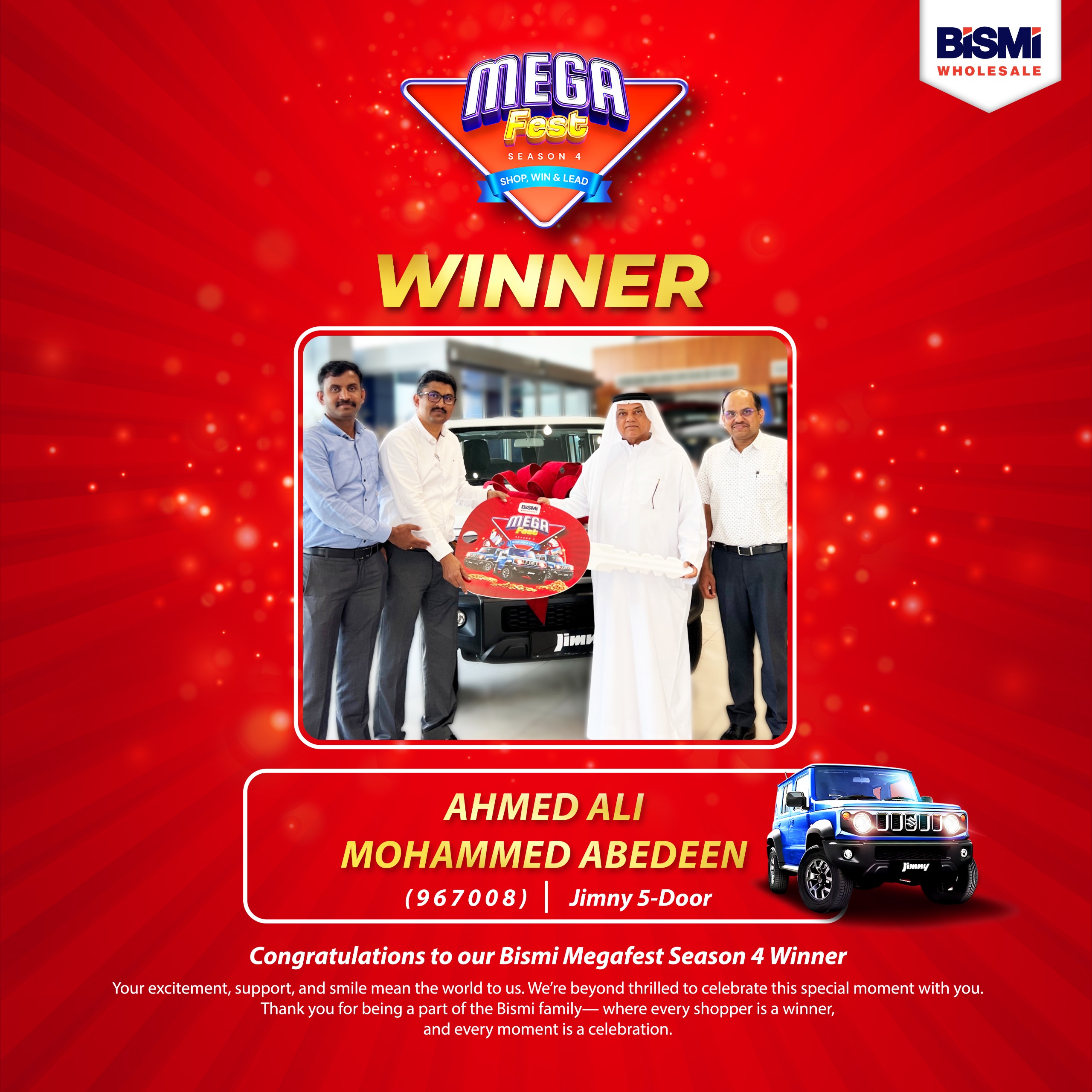 bismi wholesale mega fest season 4 winner